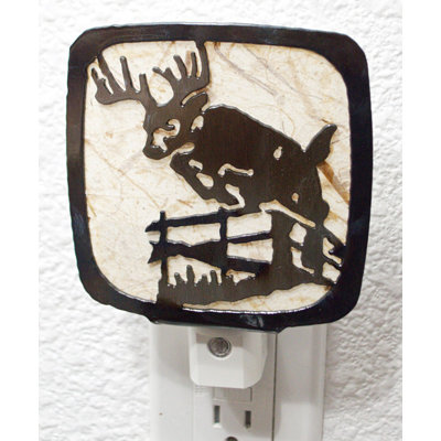 DEER JUMPING FENCE NIGHT LIGHT