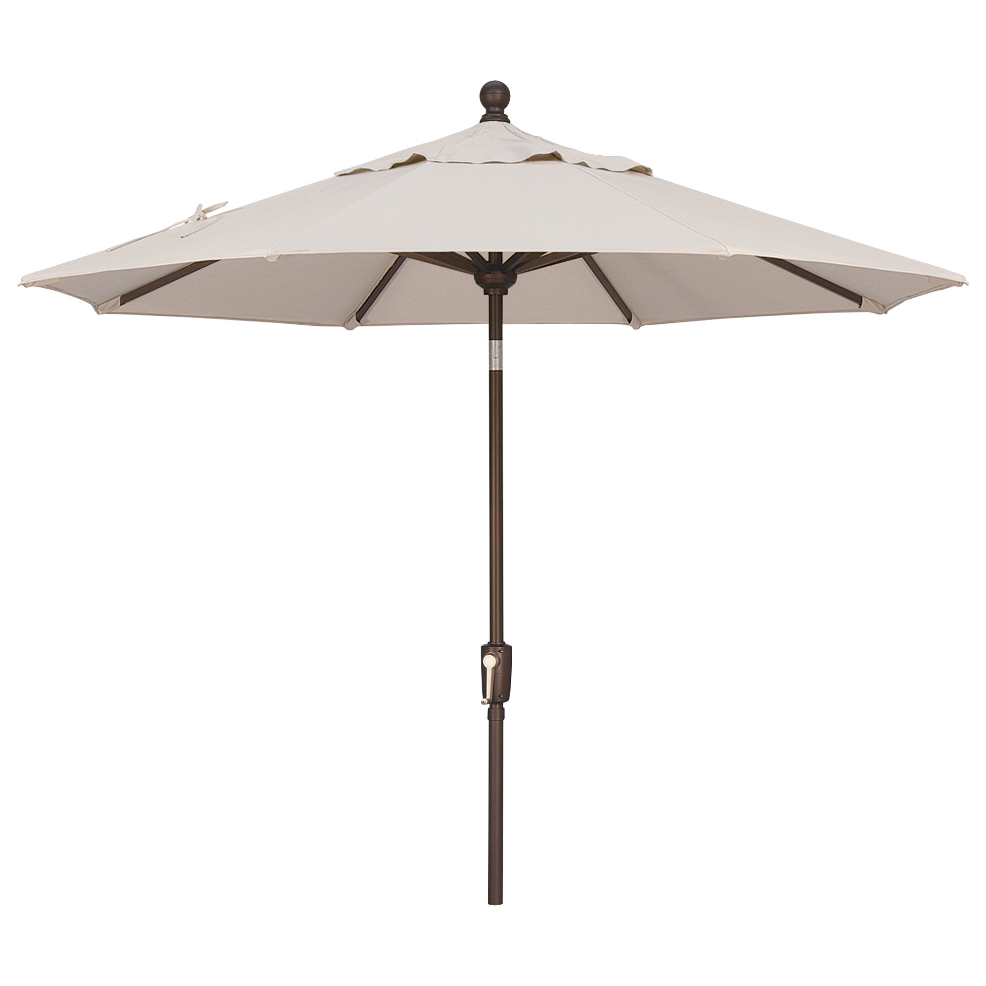 Launceston Market Umbrella, Canvas Natural Sunbrella® Canvas, Bronze, 96" H x 90" W x 90" D