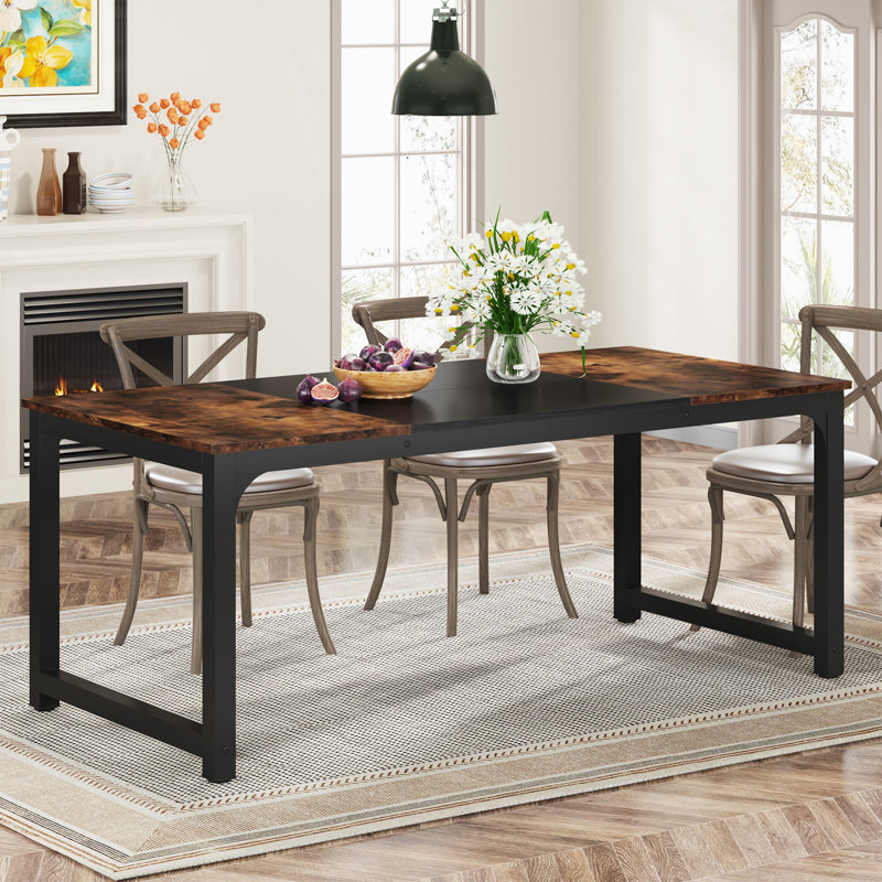 Dining Table, Black, Brown