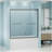 56"-60" W x 58" H Double Sliding Bathtub Shower Door, Semi-Frameless Bypass Tub Door, 1/4" (6mm) Tempered Glass with Explosion-Proof Film, Adjustable Aluminum Alloy Frame, Matte Black-122862309