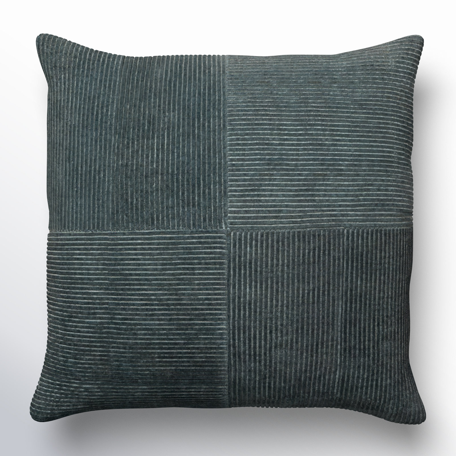 Selma Cotton Pillow Cover, 20" x 20", Charcoal