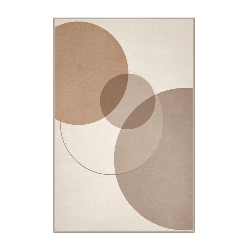 Tapis moelleux doux et moelleux beige Bleeker Venn, 7 x 10