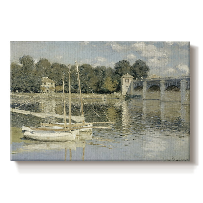 The Bridge at Argenteuil-Claude Monet-Gallery Wrapped Canvas-1874, 8x12