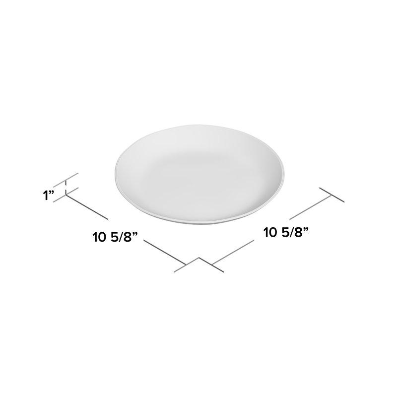 Assiette plate 11 po Sandefur, Bleu sarcelle