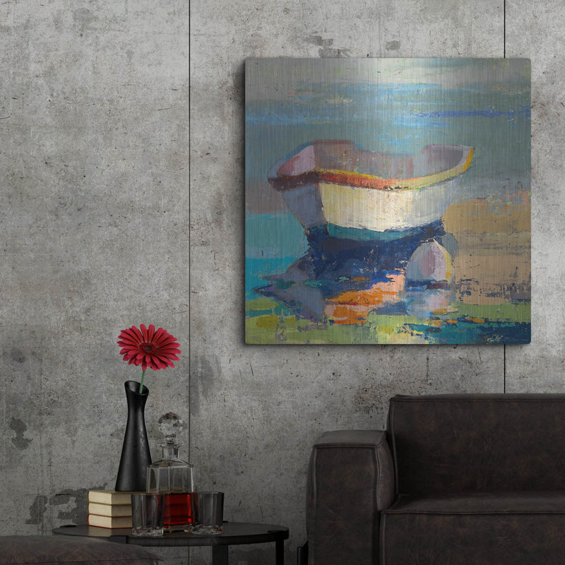 «Bottle Green Boat» par Beth Forst, H 36 po x l 36 po