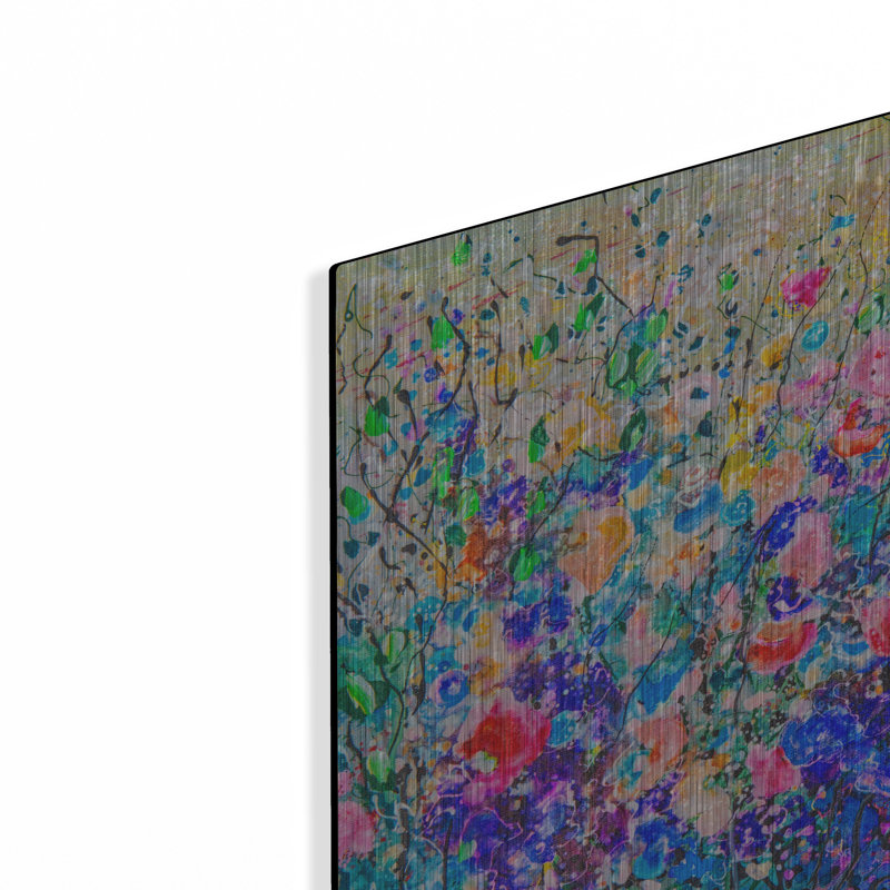 "Fleurs colorées" par Lena Owens, H 12 po x l 12 po