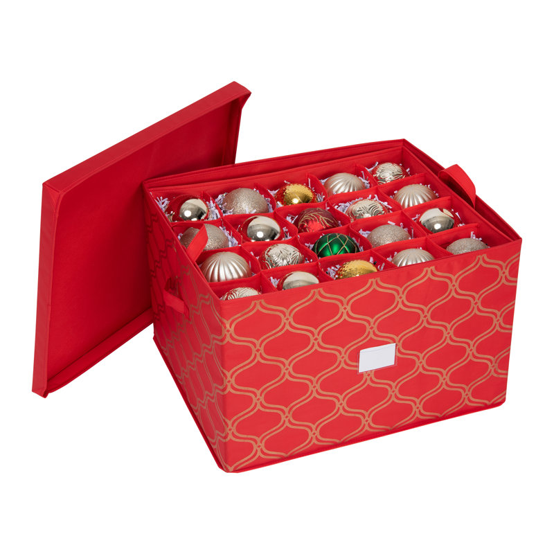 Rangement pour ornements de Noël, H 14,75 cm x l 19,5 cm x P 23 cm