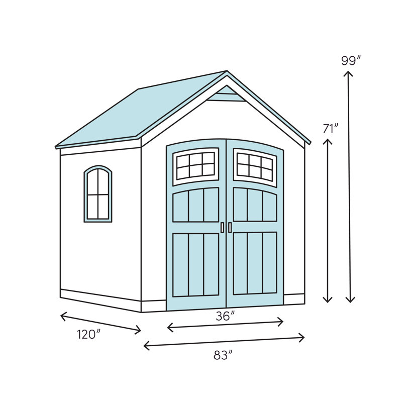 Gardener's Delight 6ft W x 9ft D Western Red Cedar Wood Storage Shed