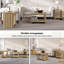 Ensemble de 3 tables basses et tables de bout avec pieds en angle bruns-527157492