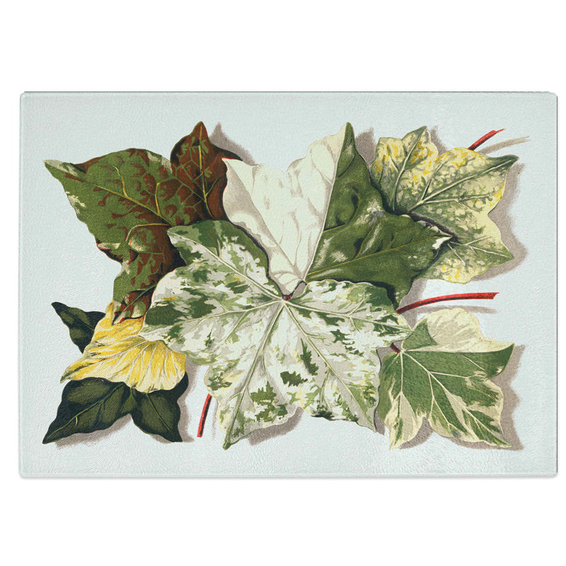 Tempered Glass Selection of Ivy Leaves by Shirley Hibberd Chopping Board, 28.5 cm W x 20 cm L