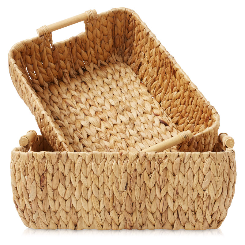 Casafield Natural Fiber Decorative Basket, 46 quarts