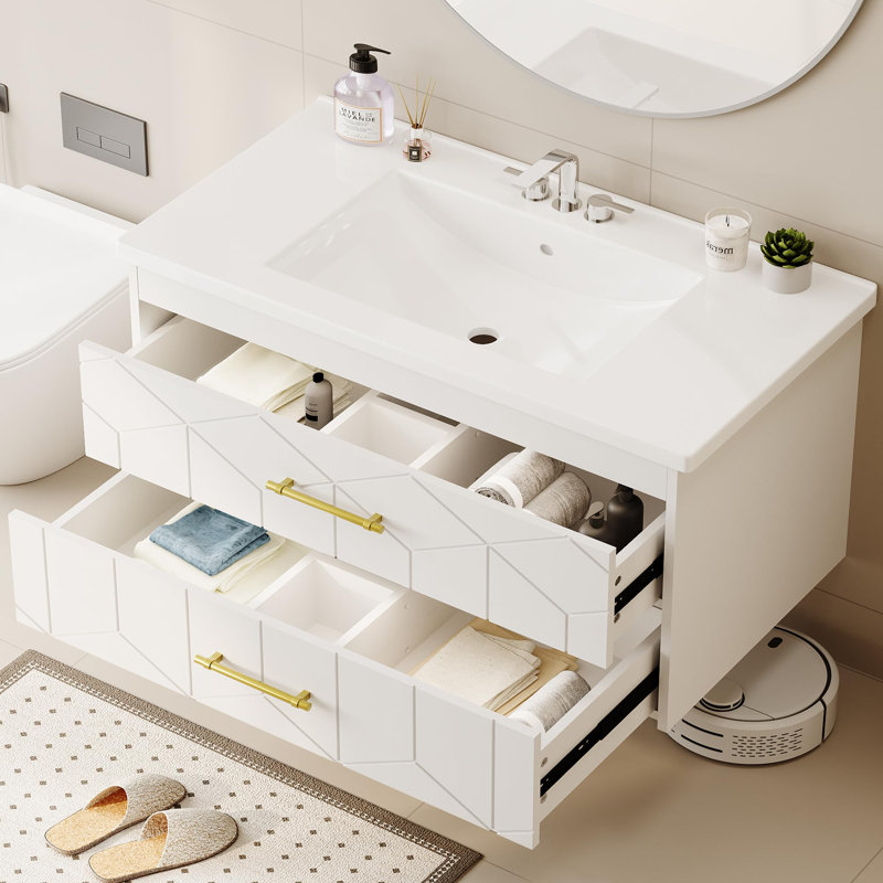 Meuble-lavabo 36 po avec lavabo, 36", Blanc