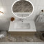 Meuble-lavabo mural 36 po avec comptoir en chêne brut