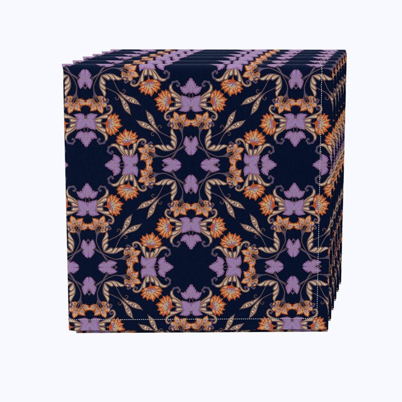 Cannava 100% Cotton Geometric Square Napkin