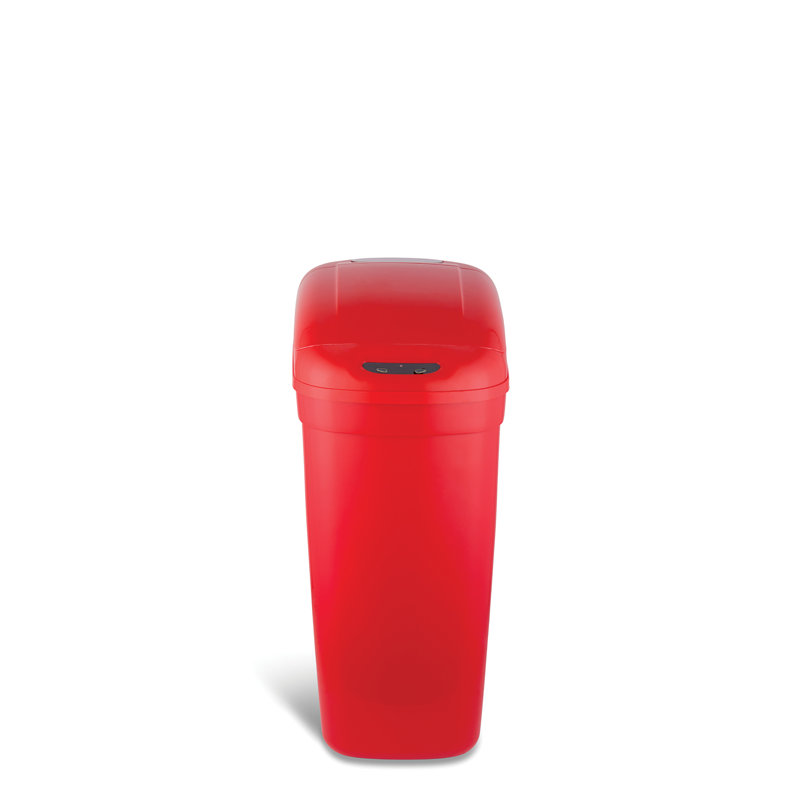 Plastic Motion Sensor Trash Can - 7 Gallons, Red