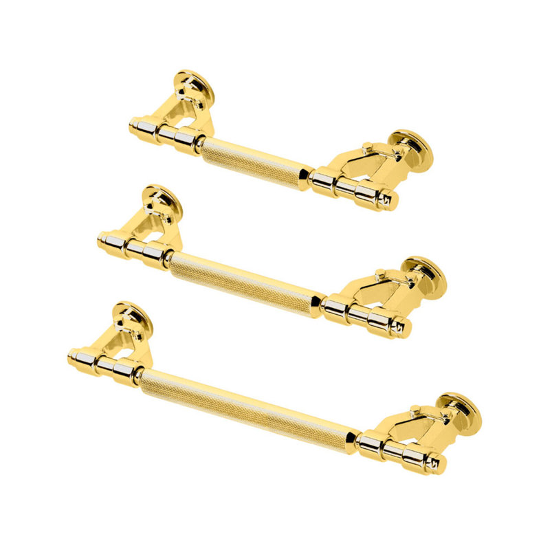 Industrial Bar / Handle Pull, 5, Unlacquered Polished Brass
