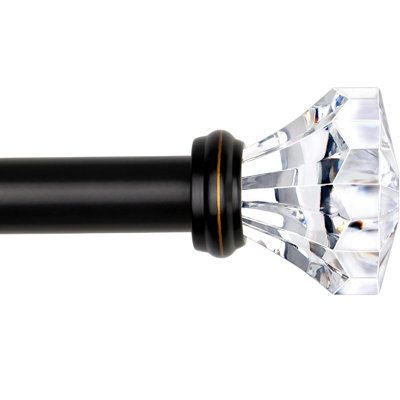Curtain Rods for Windows 48 to 84 Inch 34 Inch Crystal Curtain Rod 32 to 86 Inch