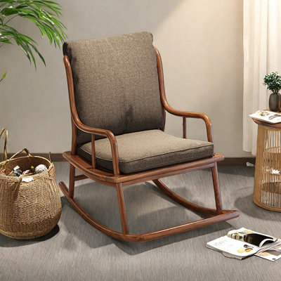 Living Room Single Solid Wood Casual Rocking Chair