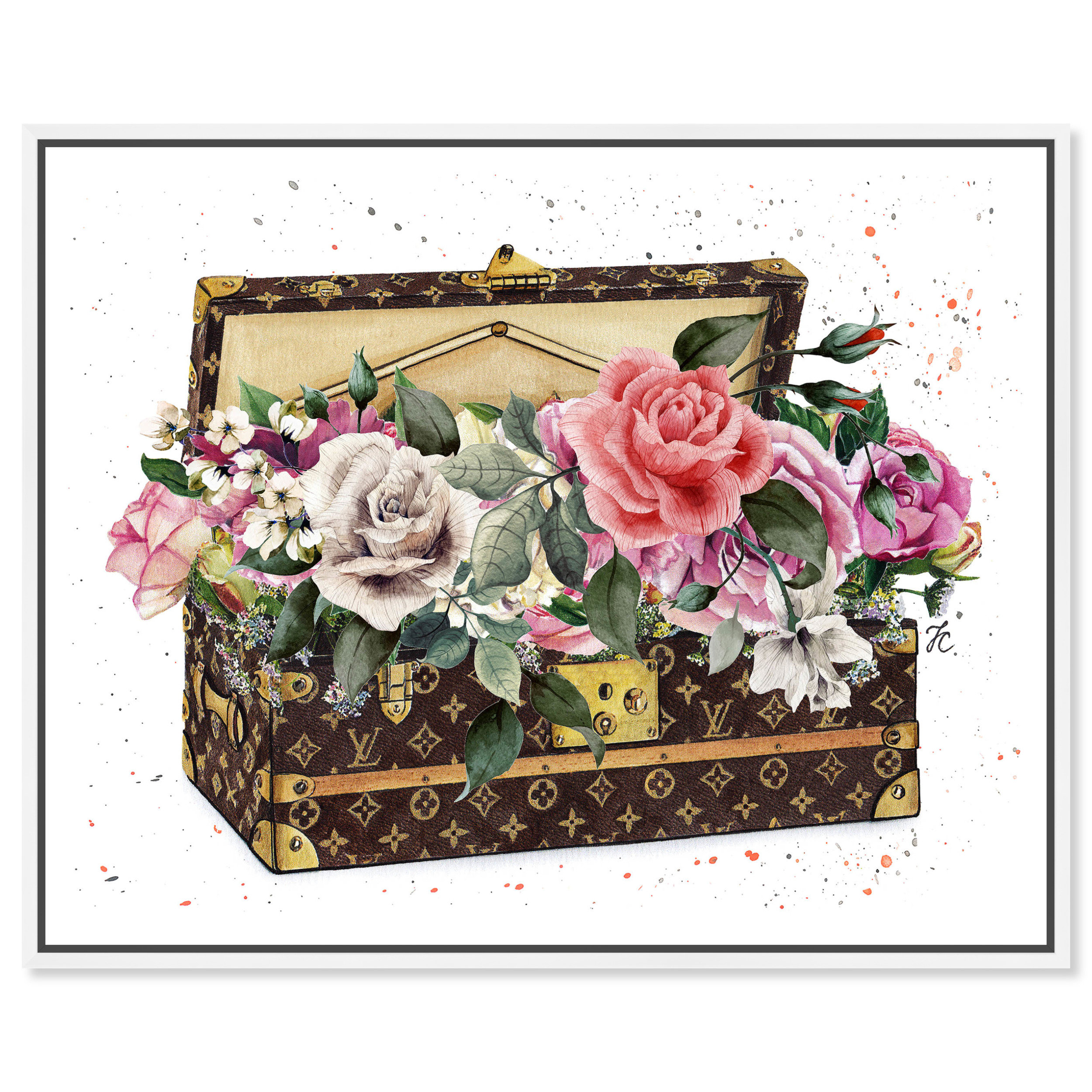 Oliver Gal Bouquet In Trunk On Canvas Painting