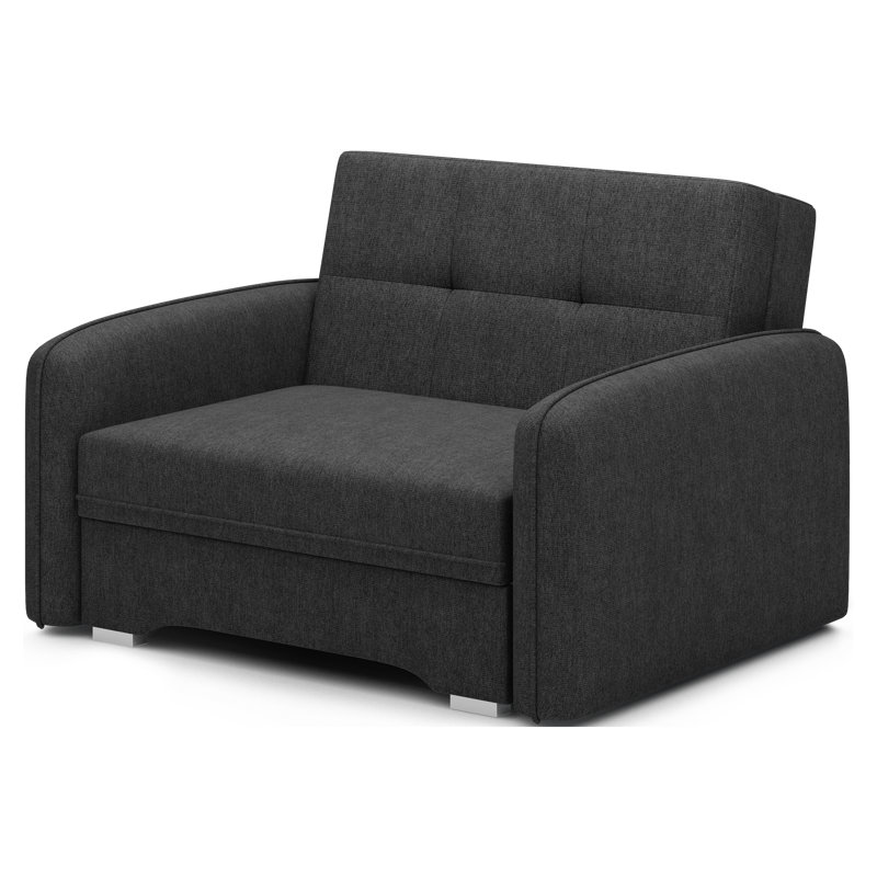 Sarlota 2 Seater Sofa Bed, Black