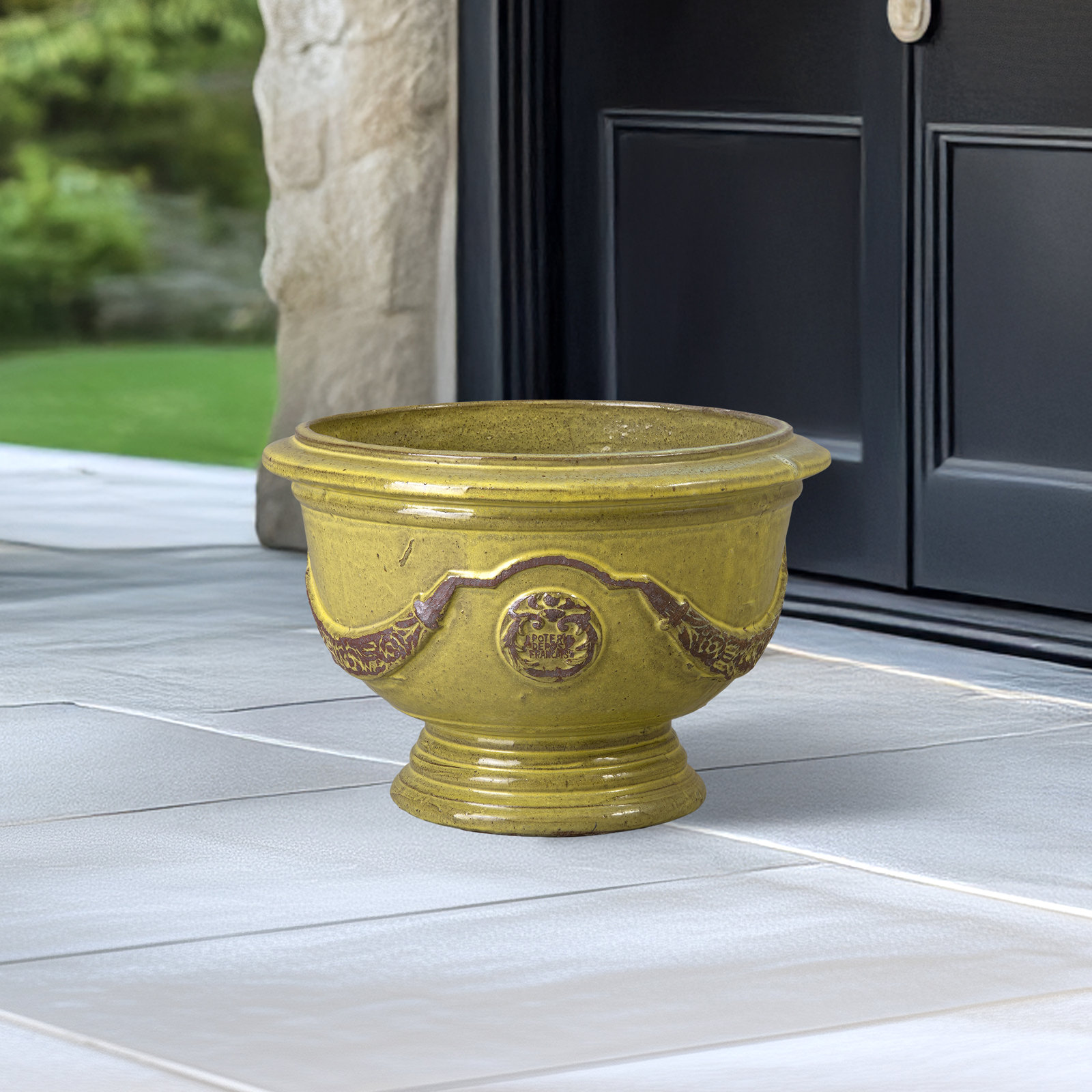 Anduze Ceramic Pot Planter, 14" H x 20" W x 20" D