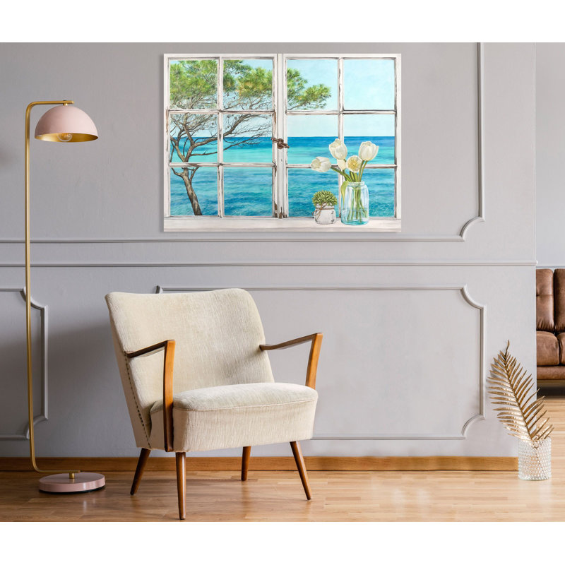 Mediterranean Window by Remy Dellal - Wrapped Canvas Print, 70cm H x 100cm W x 4cm D