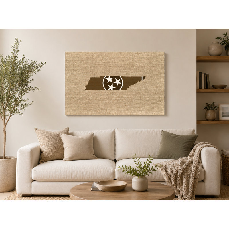 Carte du Tennessee avec carte Tristar, 30" W x 20" H