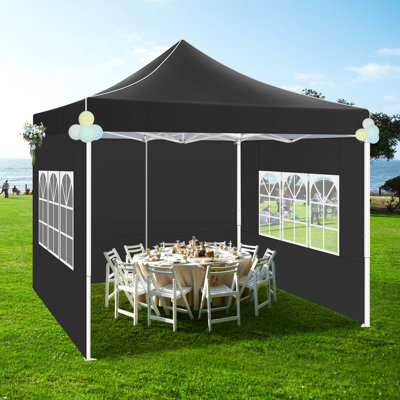10x10 Heavy Duty Pop Up Canopy with 4 Sidewalls Tent