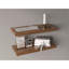Floating Shelves, Walnut, 2 Shelves, 1.50" H