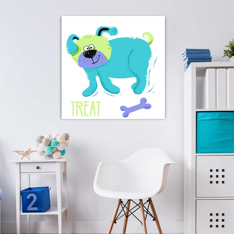«Dogs Gone Wild I», impression, H 18 po x l 18 po x P 1 po, Toile tendue