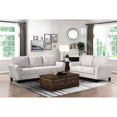 Textured Upholstery In Sand For Transitional Color Fabric With Solid Wood