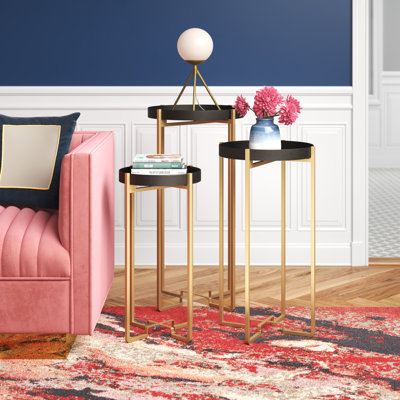 Terence Tray Top Cross Legs Nesting Tables