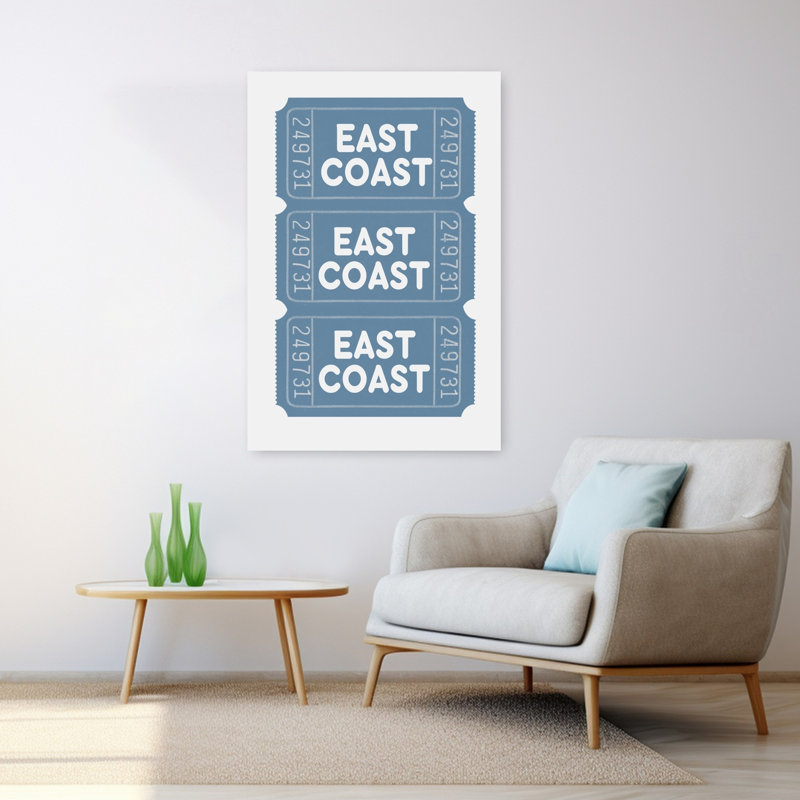 East Coast Travel billets, art abstrait de poissons côtier, H 48 po x l 32 po