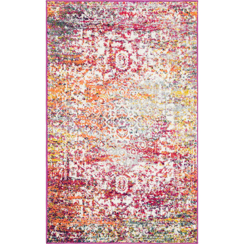 Tapis oriental multicolore Robinne, Rectangle 3 pi 3 po x 5 pi 3 po