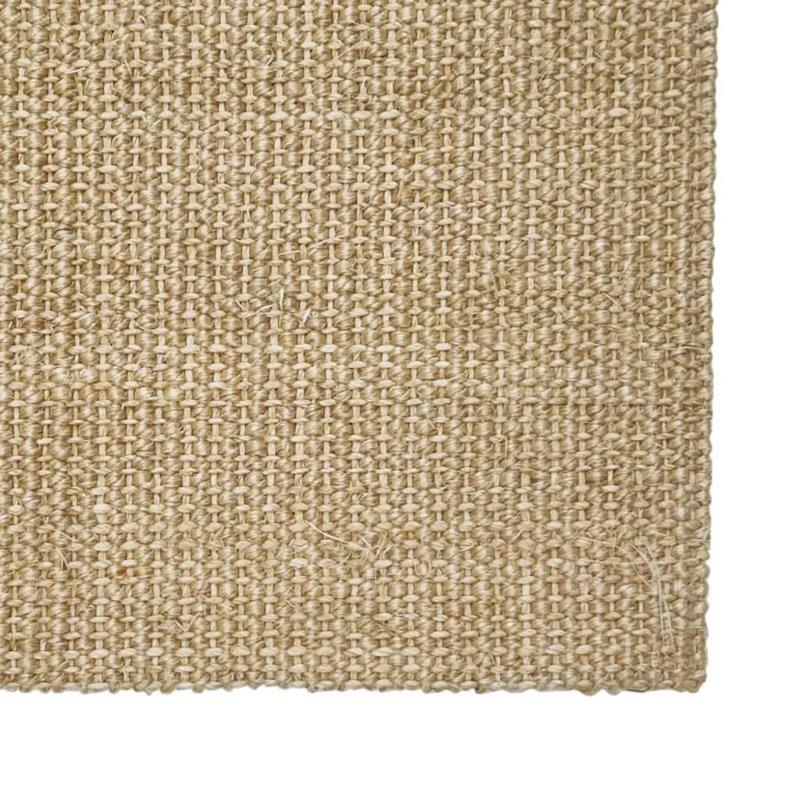 Light Brown Area Rug, Square 100 cm