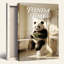 Ensemble de 1 tableau sur toile représentant un panda lisant un livre sur les toilettes-1748324213