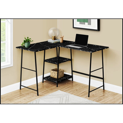 Bureau d'ordinateur compact et contemporain avec tiroir de rangement pour le bureau personnel et les espaces de travail modernes