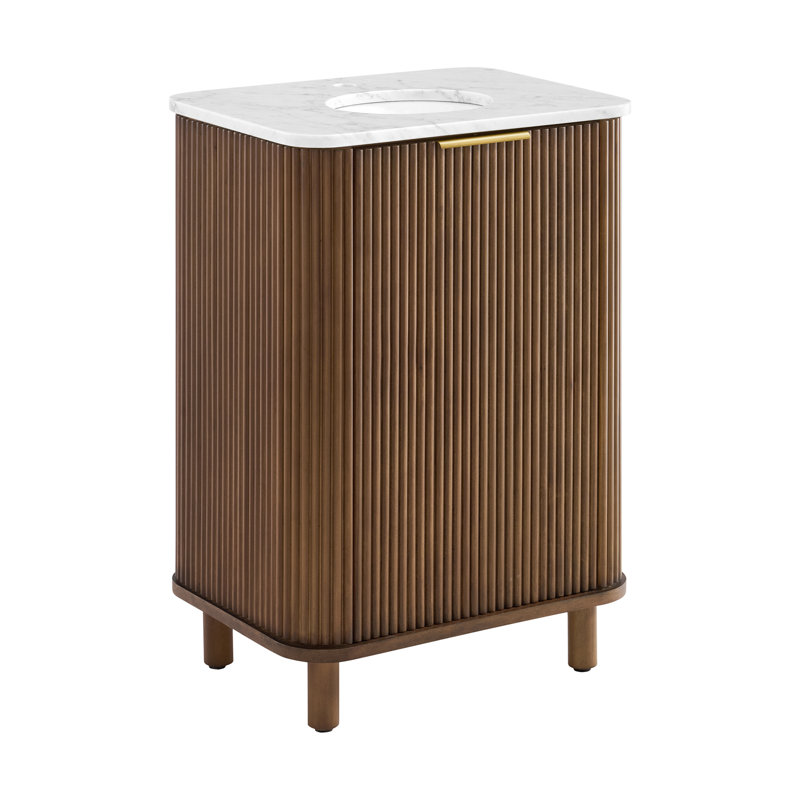 Kensington 24" Single Bathroom Vanity, Brown Reeded
