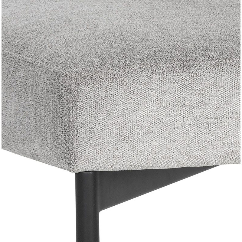 Seneca Upholstered Dining Chair, Light Gray Performance, Black