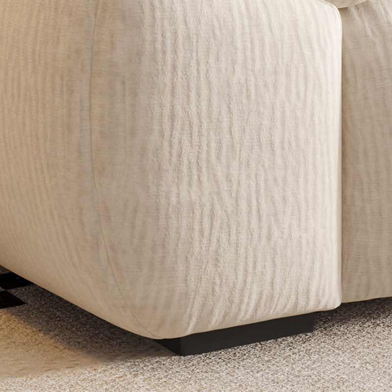 Canapé 110,24 po en chenille blanche de style crème, H 35,43 po x l 110,24 po x P 37,4 po, 4