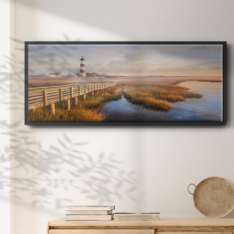 Private Path II- Framed Canvas, 12" H x 30" W