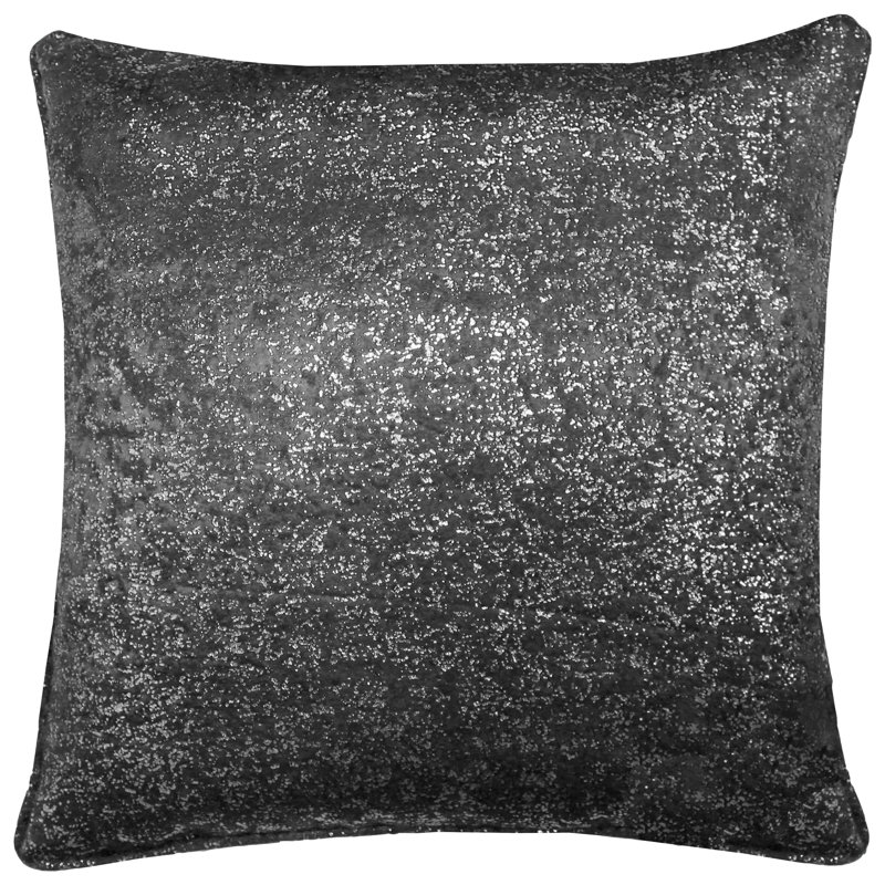 Desiree Charcoal Square Cushion Cover, Charcoal