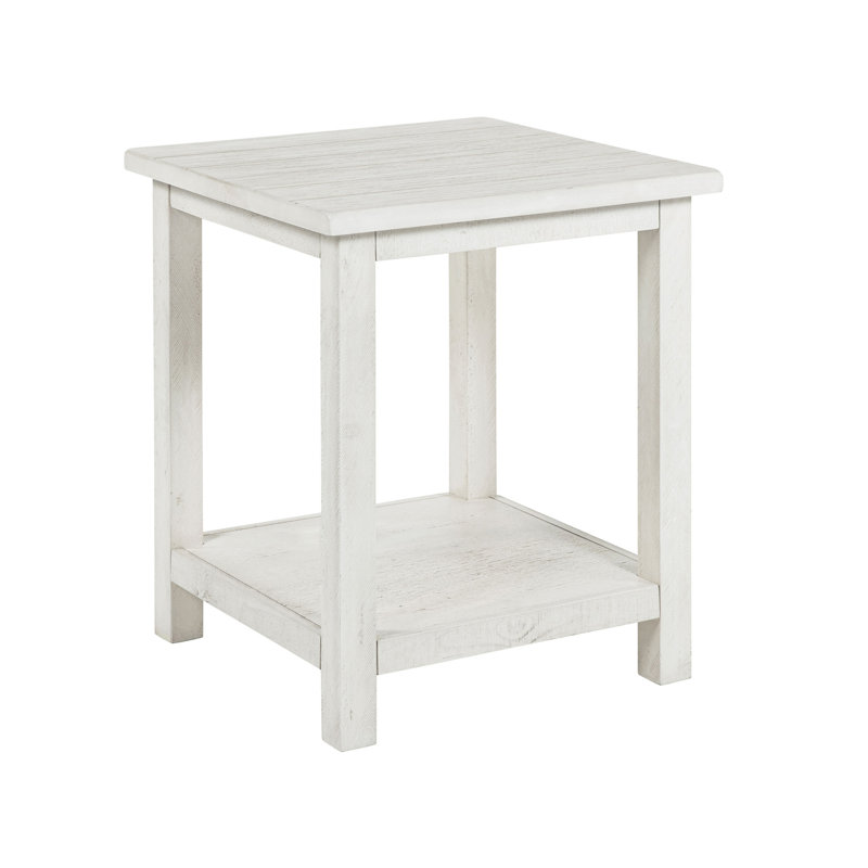 Wood End Table With Shelf(Only Including Coffee Table), White