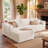Boneless Sectional Upholstered L-Shaped Sofa With Chaise Lounge-845574580-845574577