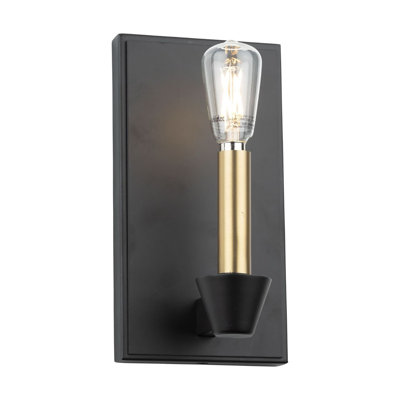 Notting Hill - 1-Light Wall Sconce - Black/Brushed Brass