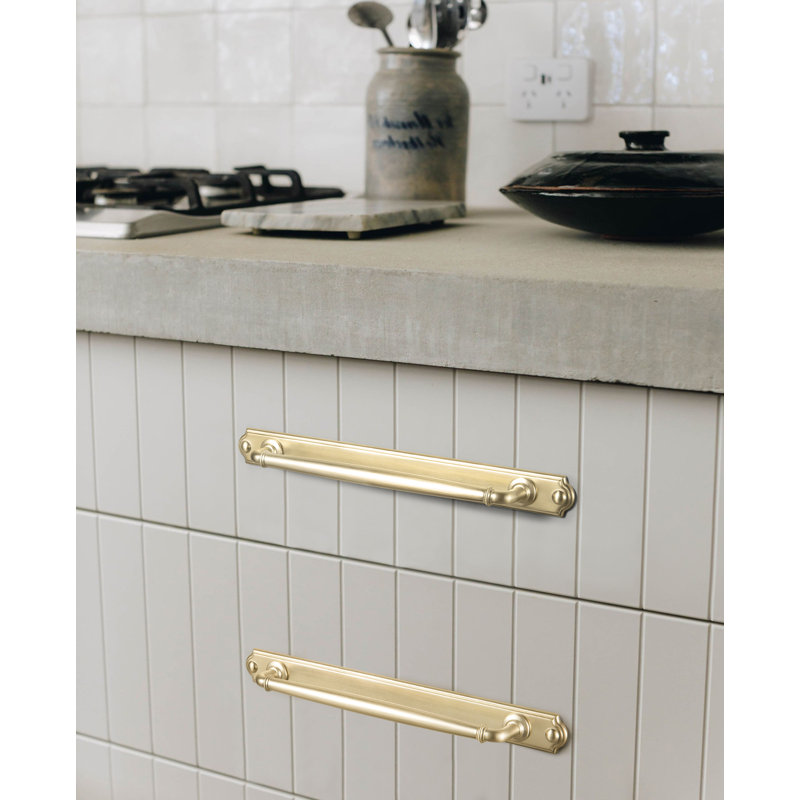 American Classic Antique Bar Pull With Backplate(Cban), 7.6", Champagne Bronze