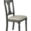 Ensemble de 2 chaises d'appoint en lin brun clair et gris patiné Wallace