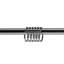 252cm Straight Shower Curtain Pole & Hook Set