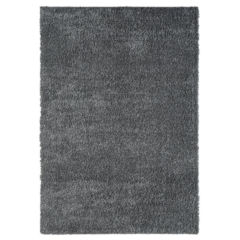 Shaggy Lush grey Rug, Rectangle 200 x 290cm
