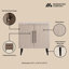 Armoire d'appoint cannelée 31 po en chêne blanchi Jodie-1134568898